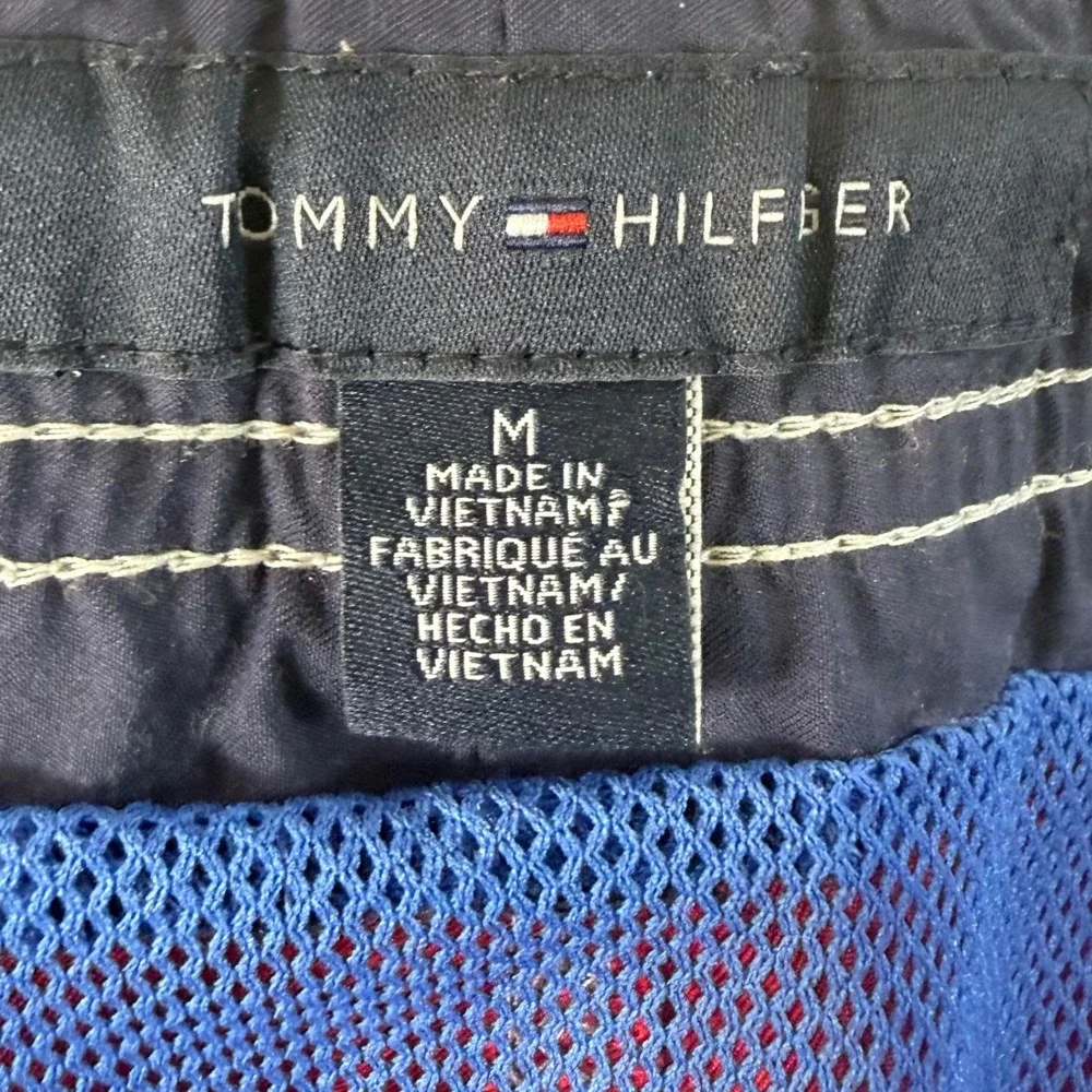 Tommy Hilfiger Swim Trunks Mens Medium Cargo Mesh Lined Red‎ Board Shorts